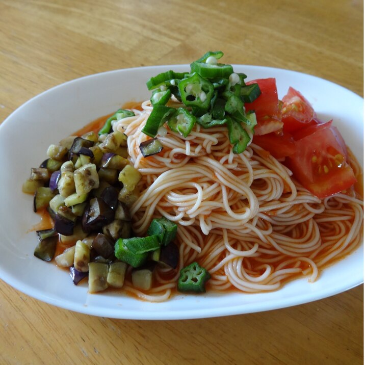 トマトの冷製そうめん